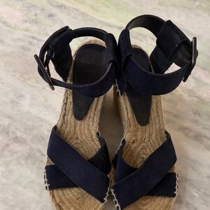 Vince Navy Blue Espadrille Sandals